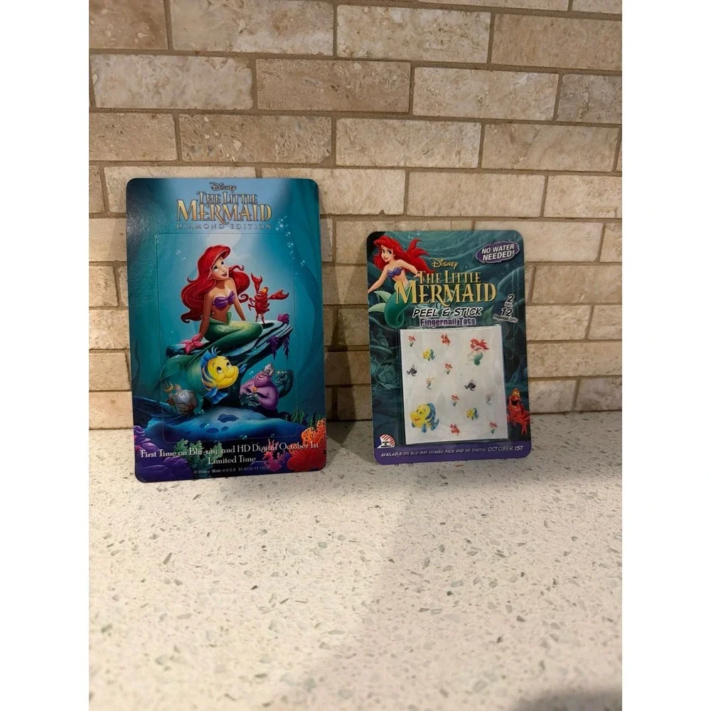 Disney‎ Little Mermaid Nail Tattoos Stickers Magnet Ariel Theme